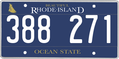 RI license plate 388271