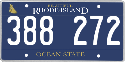 RI license plate 388272