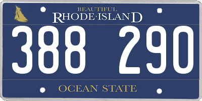 RI license plate 388290