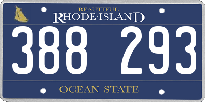 RI license plate 388293