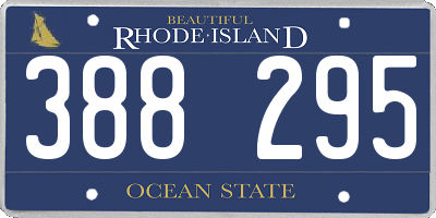 RI license plate 388295