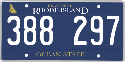 RI license plate 388297