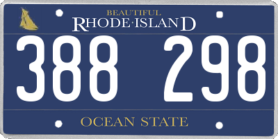 RI license plate 388298