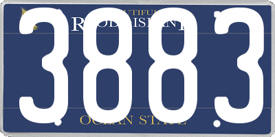 RI license plate 3883