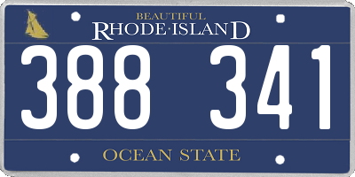 RI license plate 388341