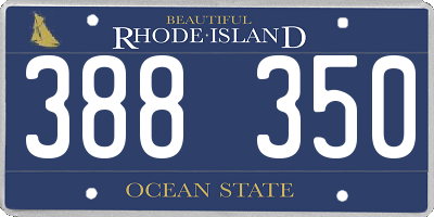 RI license plate 388350