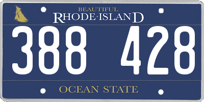 RI license plate 388428