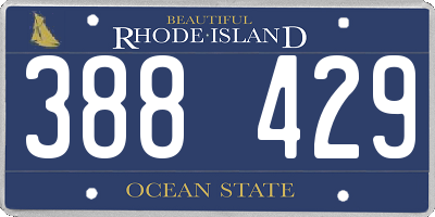 RI license plate 388429