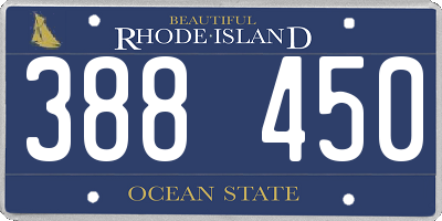 RI license plate 388450