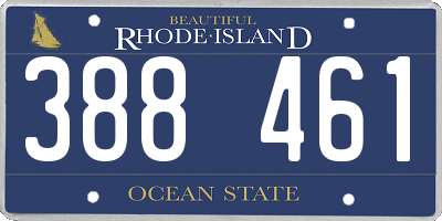 RI license plate 388461