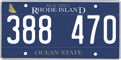 RI license plate 388470