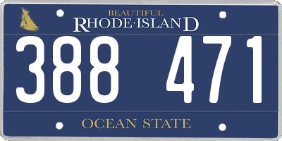 RI license plate 388471
