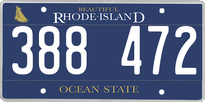 RI license plate 388472