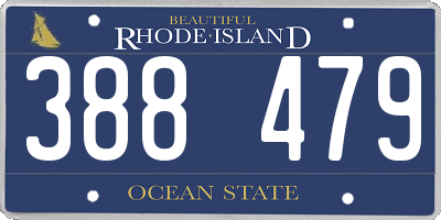 RI license plate 388479