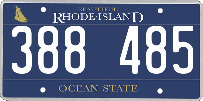 RI license plate 388485