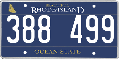 RI license plate 388499
