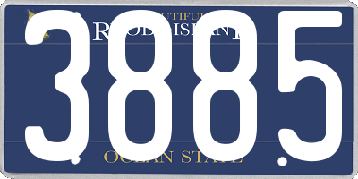 RI license plate 3885