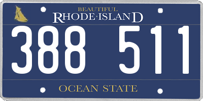RI license plate 388511