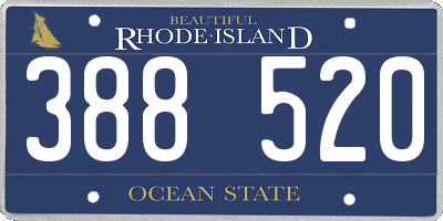 RI license plate 388520