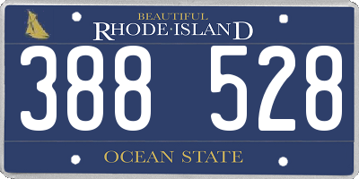 RI license plate 388528