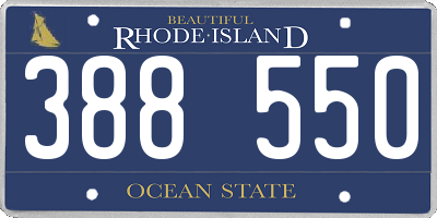 RI license plate 388550