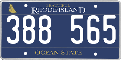 RI license plate 388565