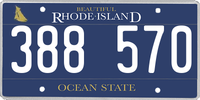 RI license plate 388570
