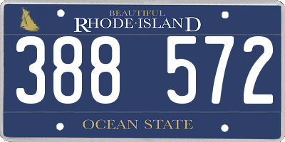 RI license plate 388572