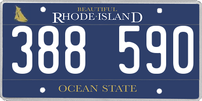 RI license plate 388590