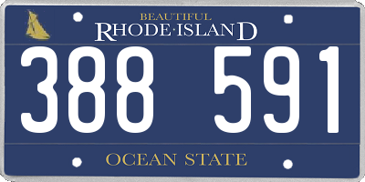 RI license plate 388591