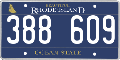 RI license plate 388609