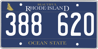 RI license plate 388620
