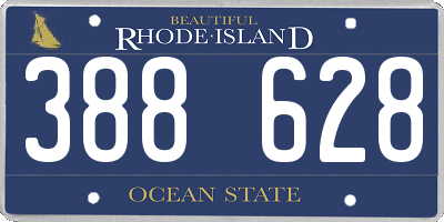 RI license plate 388628