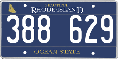 RI license plate 388629