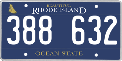 RI license plate 388632