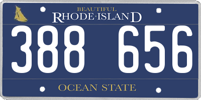 RI license plate 388656