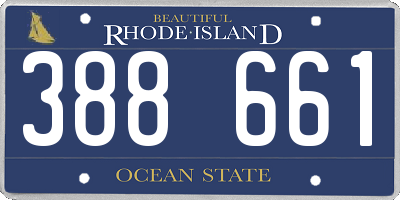 RI license plate 388661
