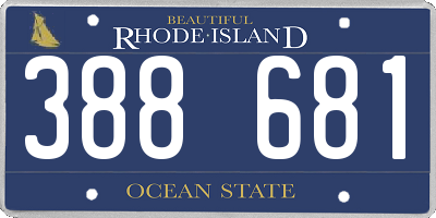 RI license plate 388681