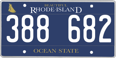RI license plate 388682