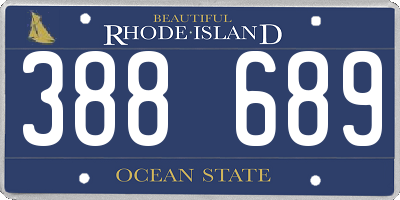 RI license plate 388689