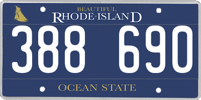 RI license plate 388690