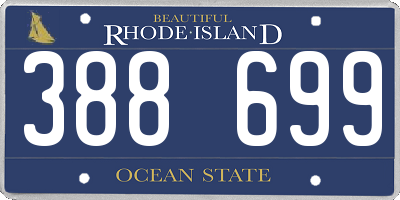 RI license plate 388699