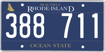 RI license plate 388711