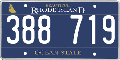 RI license plate 388719