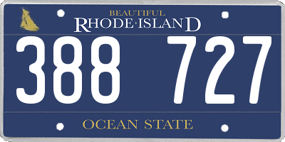 RI license plate 388727