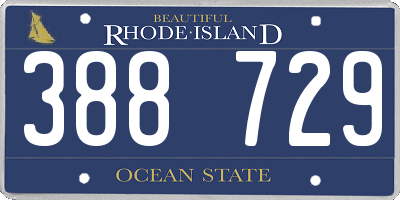 RI license plate 388729