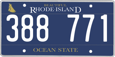 RI license plate 388771