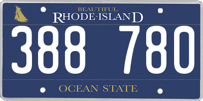RI license plate 388780
