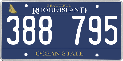 RI license plate 388795