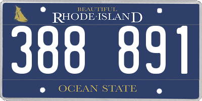 RI license plate 388891